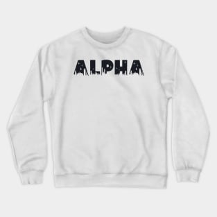 Alpha Cityscape Letter Crewneck Sweatshirt